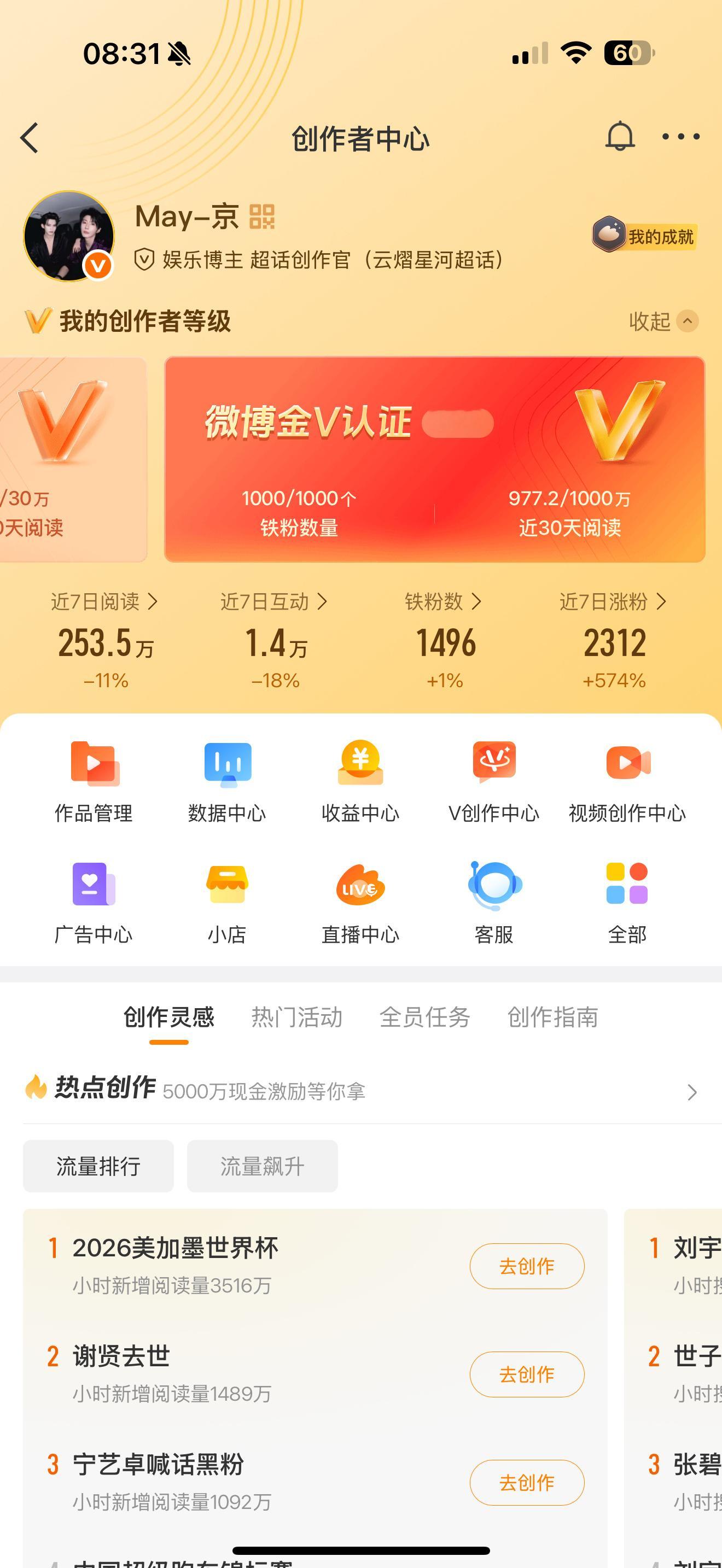 快来宝宝们，助力一下咱们家的准红v，都只差铁粉了，快去疯狂🈷️🈷️吧。