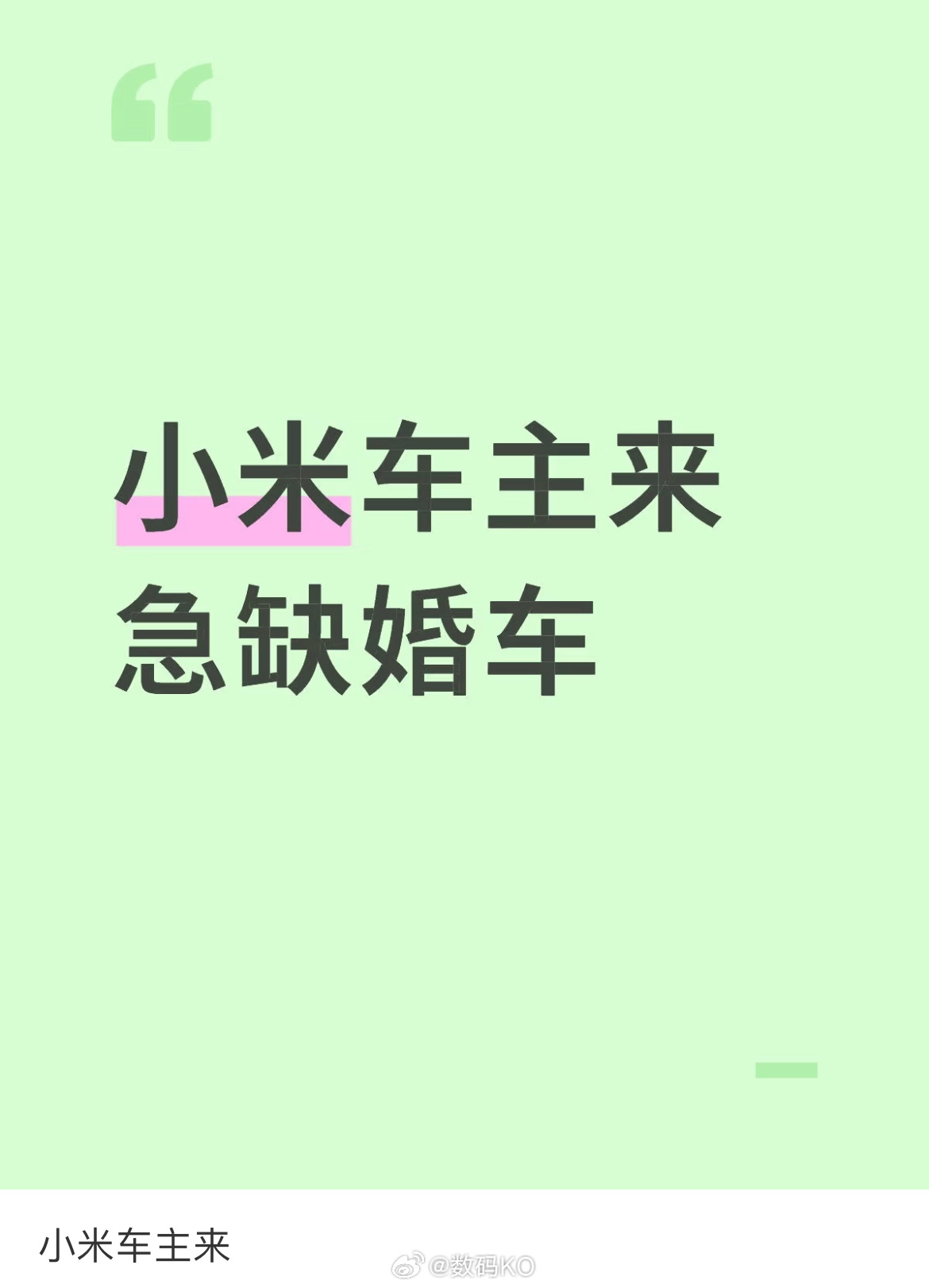 国庆快到了，网上一堆找小米车主做婚车车队的。 ​​​