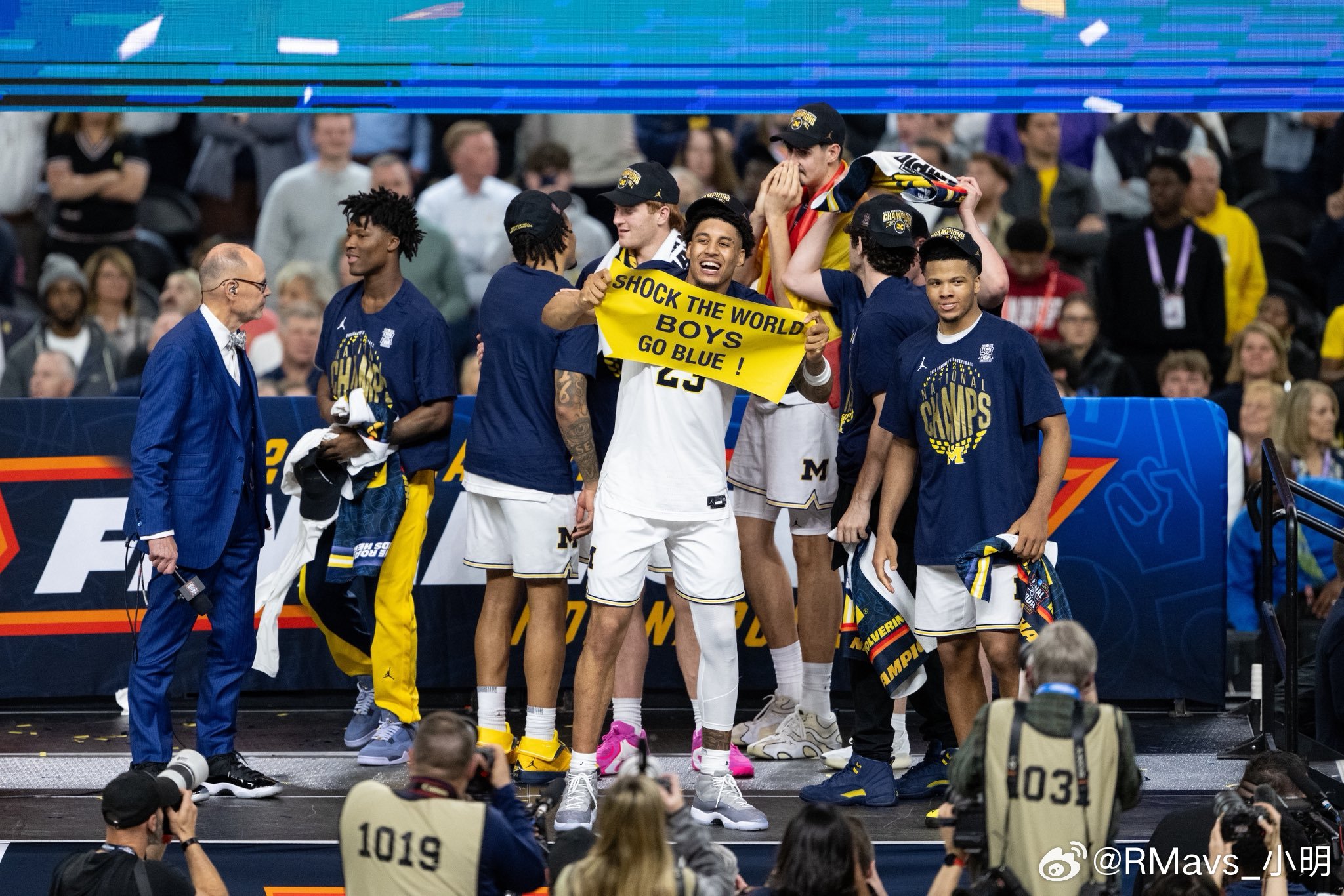 NCAA  想起贺诗人的一段话，套用大概是，面对着实力强大的密歇根，康大就像大卫