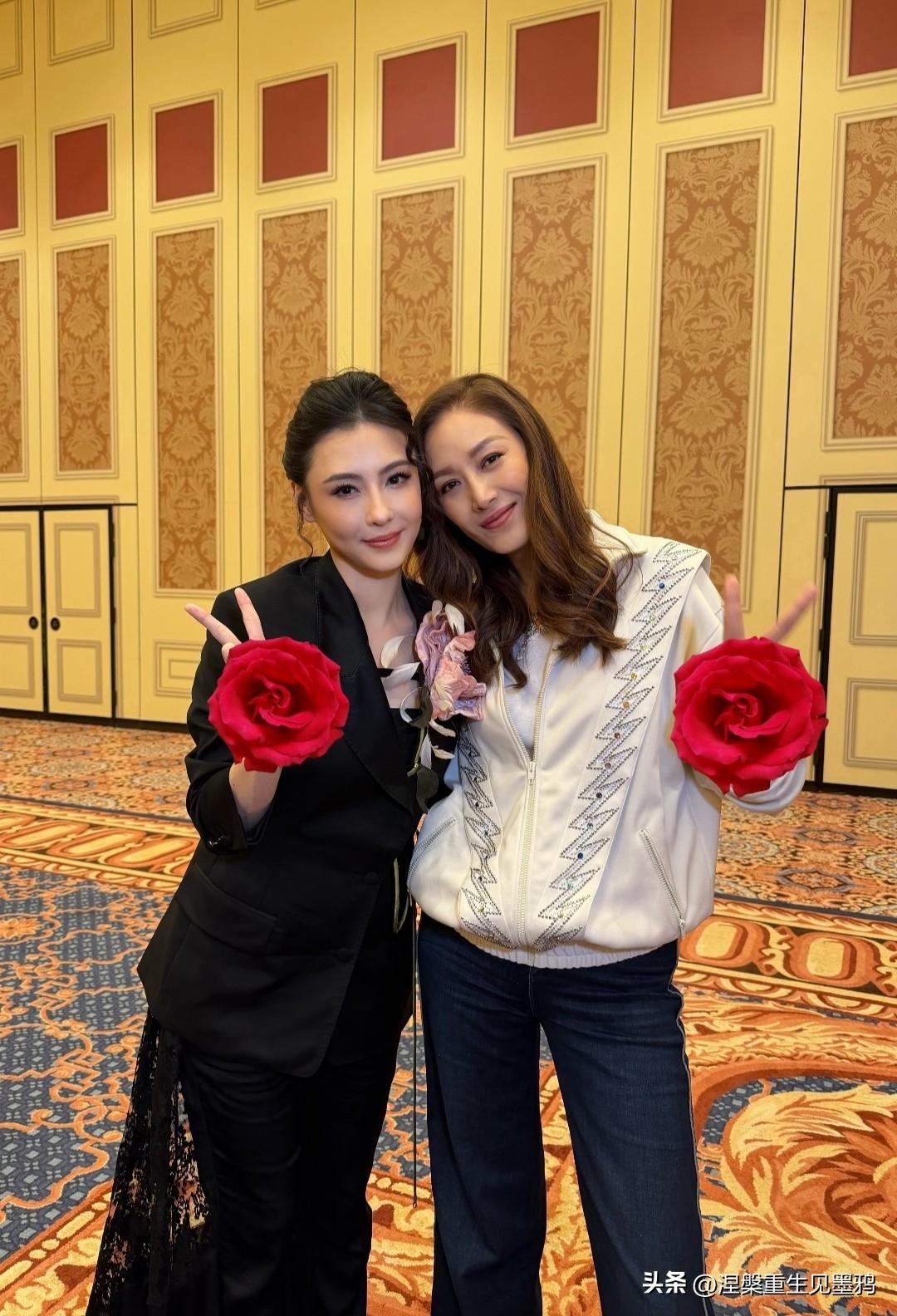 港圈美人同框太养眼，任达华老婆琦琦晒与张柏芝贴脸合影，大方喊对方可爱女神

在铺