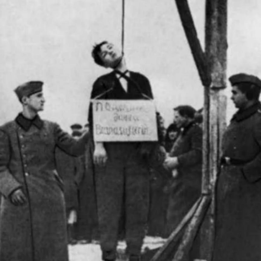 1941年11月莫斯科远郊，绞刑架上吊着一具年轻的美丽女尸。她就是苏联人的女英雄