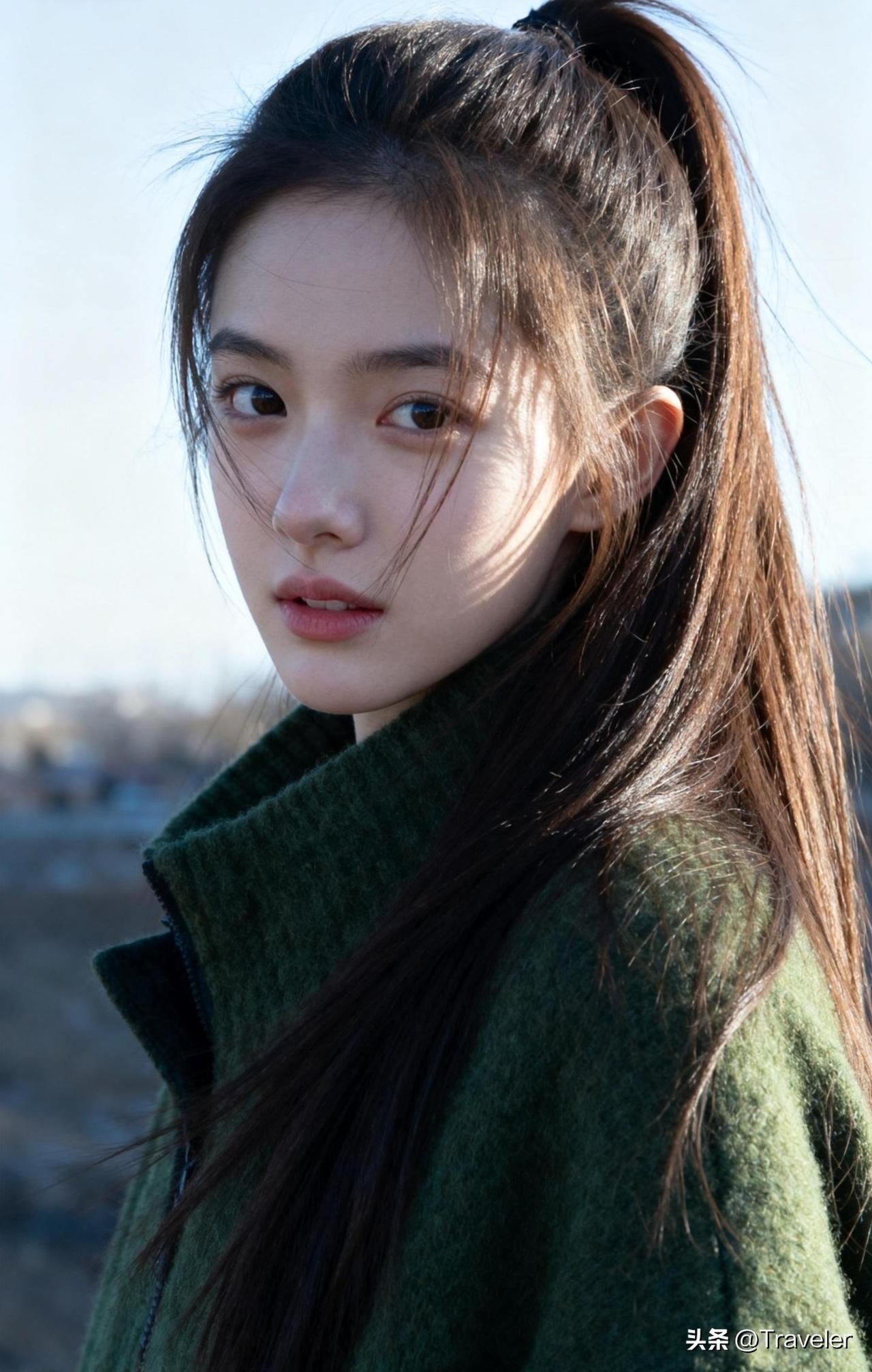 风起云涌间，佳人立青苔。