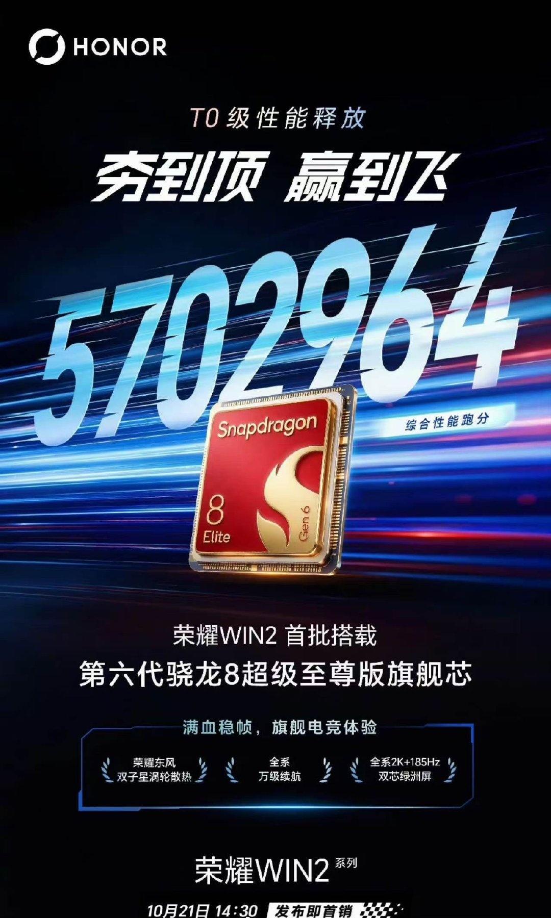 已知荣耀Magic9 Pro Max的跑分在460万左右，荣耀Win2的跑分是5