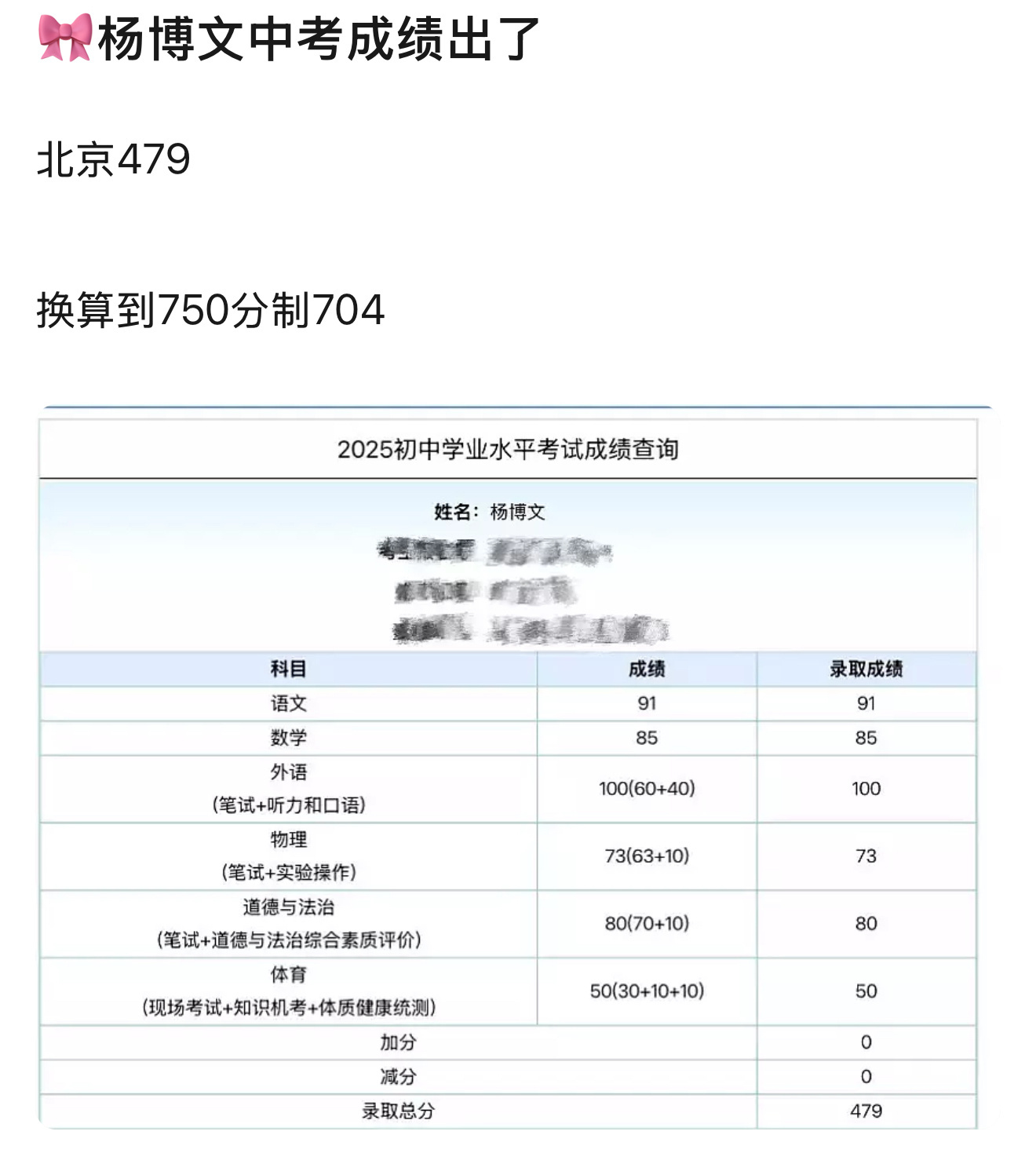 杨博文中考479 四代中考成绩汇总：杨博文中考成绩479张桂源中考成绩623张函