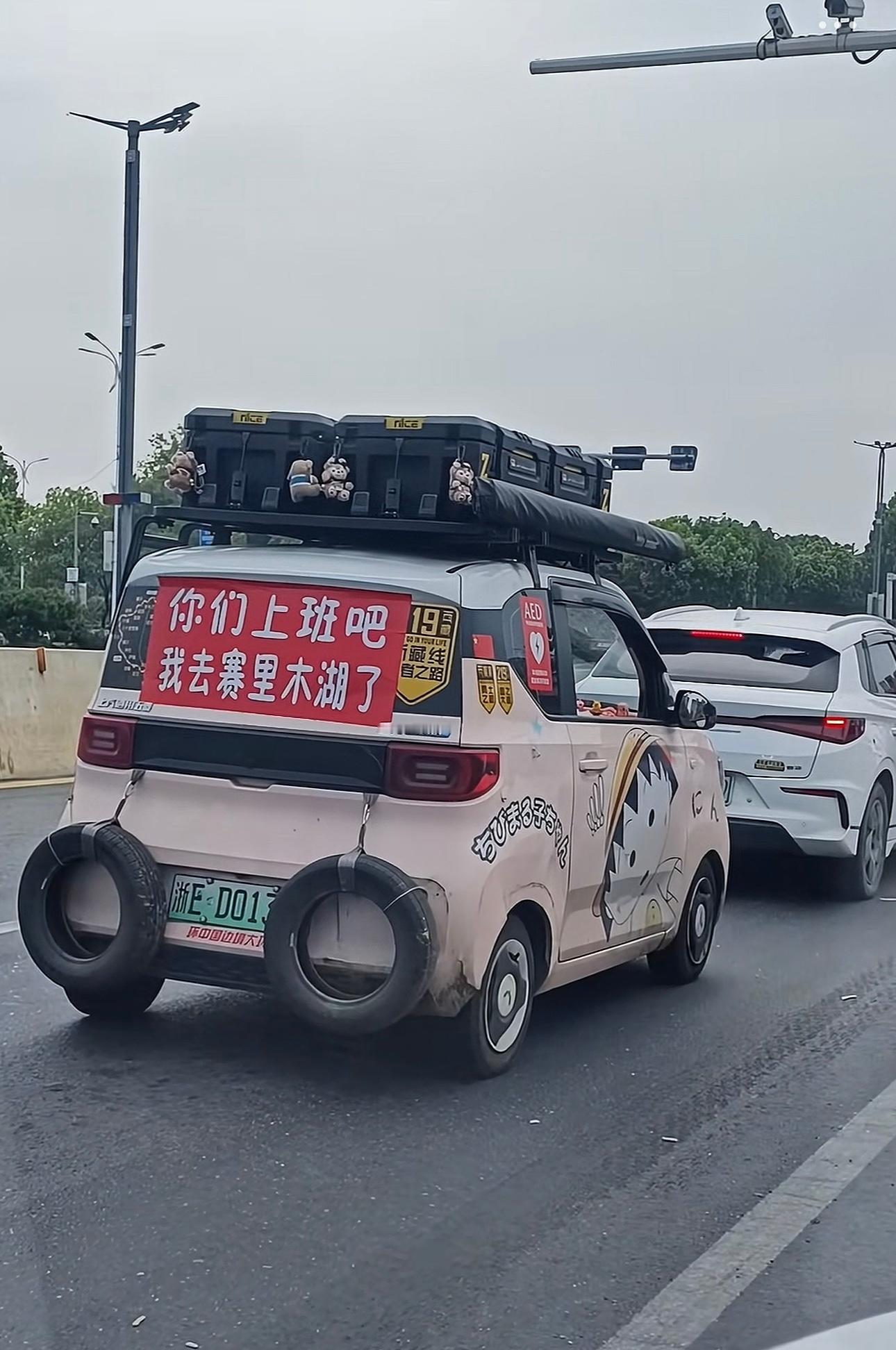 这个车主是不是看了撒贝宁那句：赛里木湖都没去过，白活了 ​​​