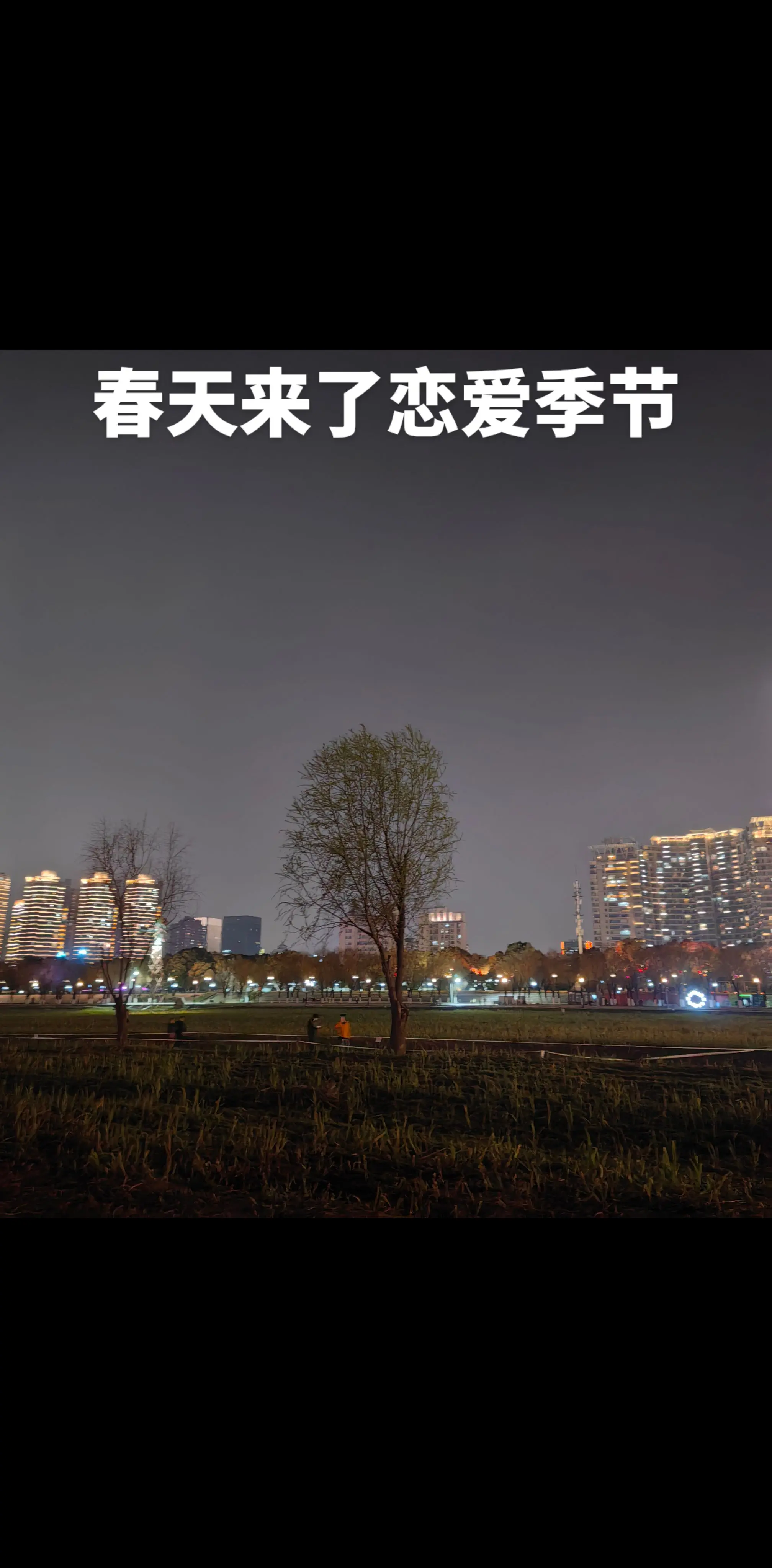 酒后江滩散步。人不算多，但还是有些人的。喜欢在水边的都是青年男女