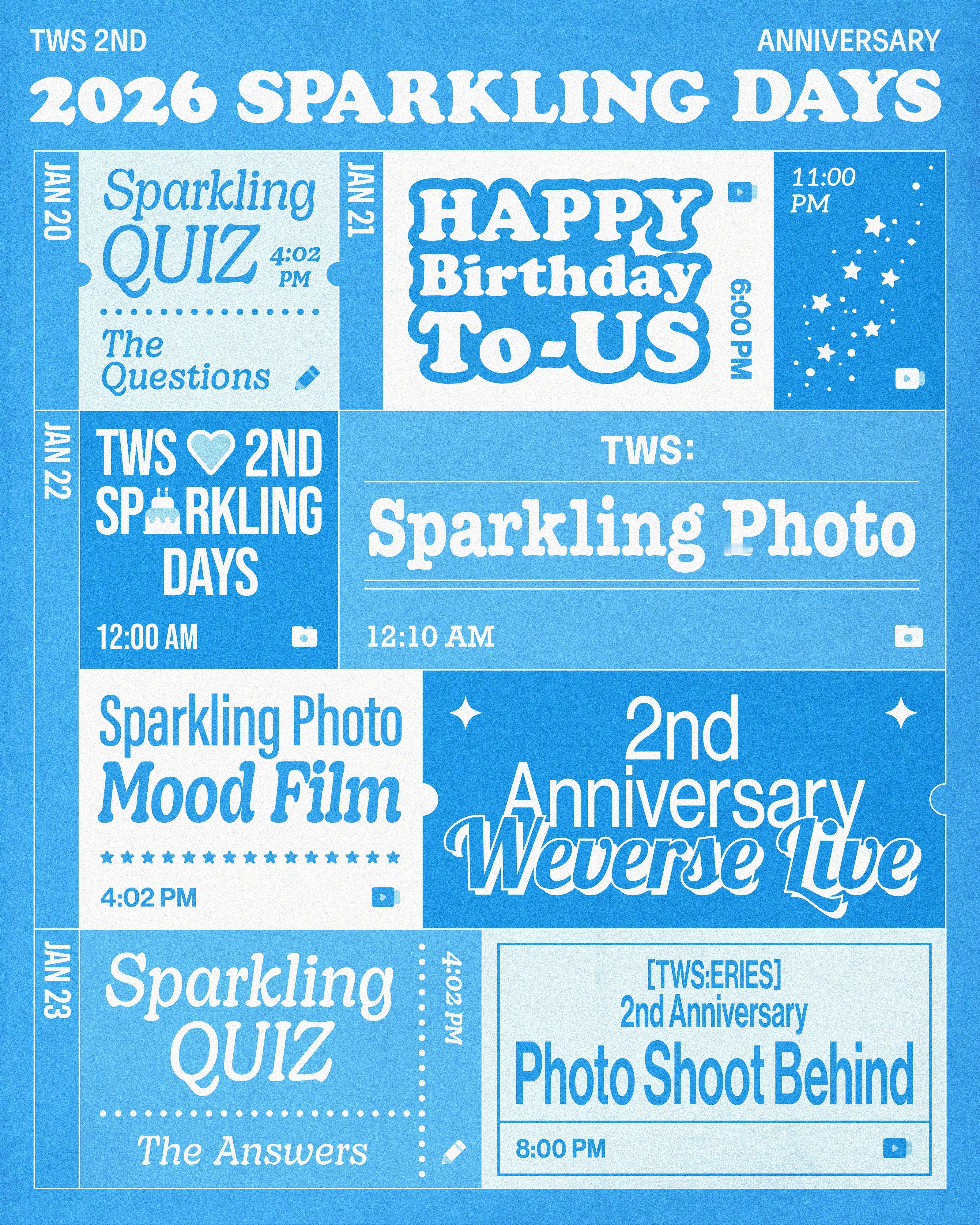 【Twi】TWS 260120 Sparkling Days Timetable