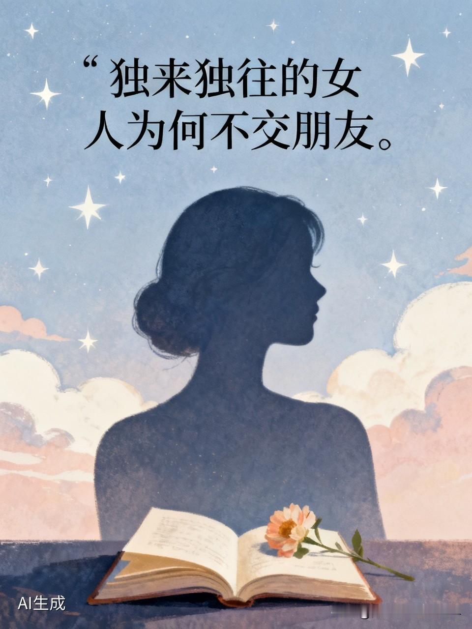 独来独往的女人为何不交朋友曾在社交中受过伤害，害怕再次受伤。她们深知友情背后可能