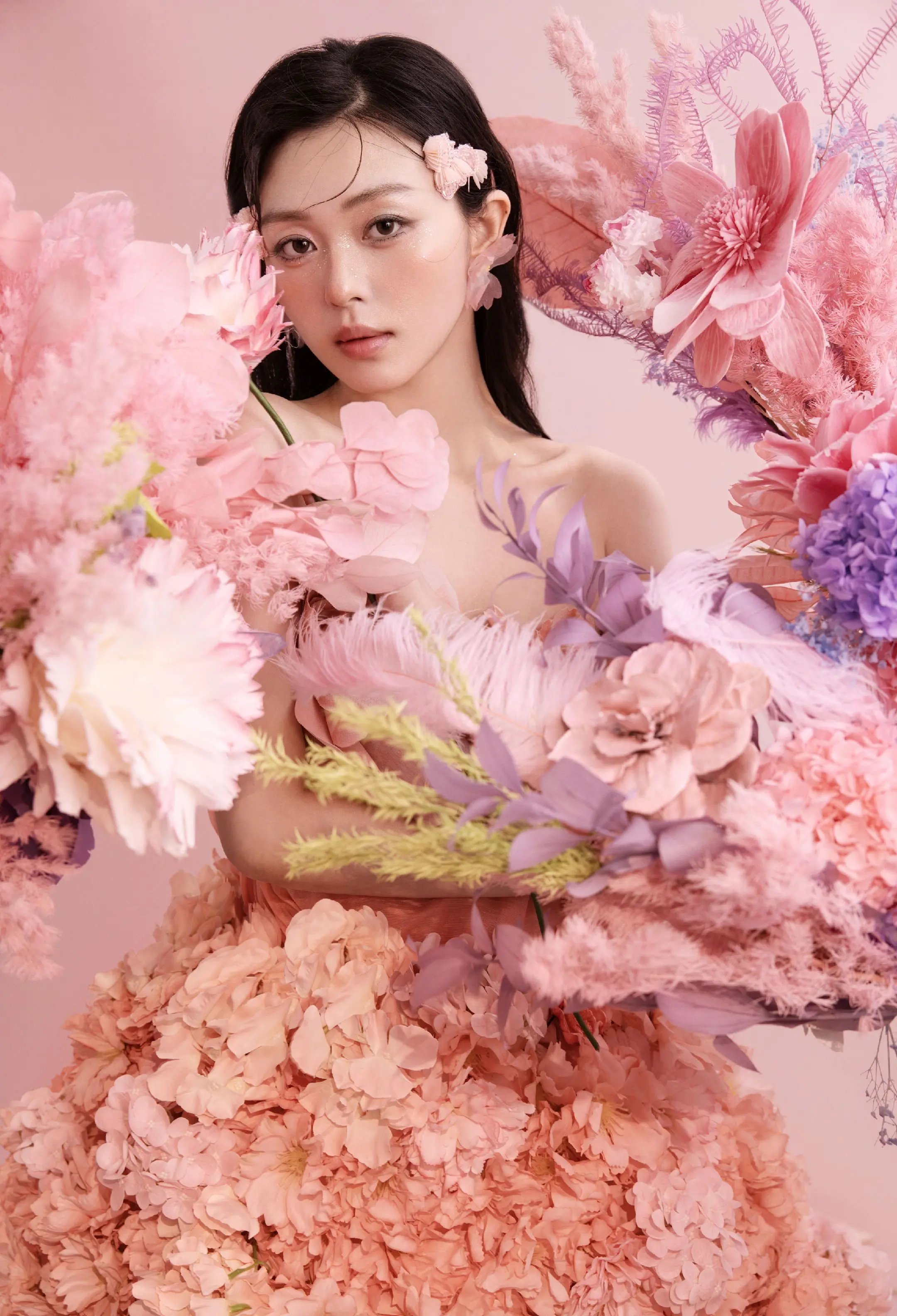 繁花秘境 · 花灵写真🌸坠入粉紫色梦境。追求“高级仙气”的质感女孩 ...