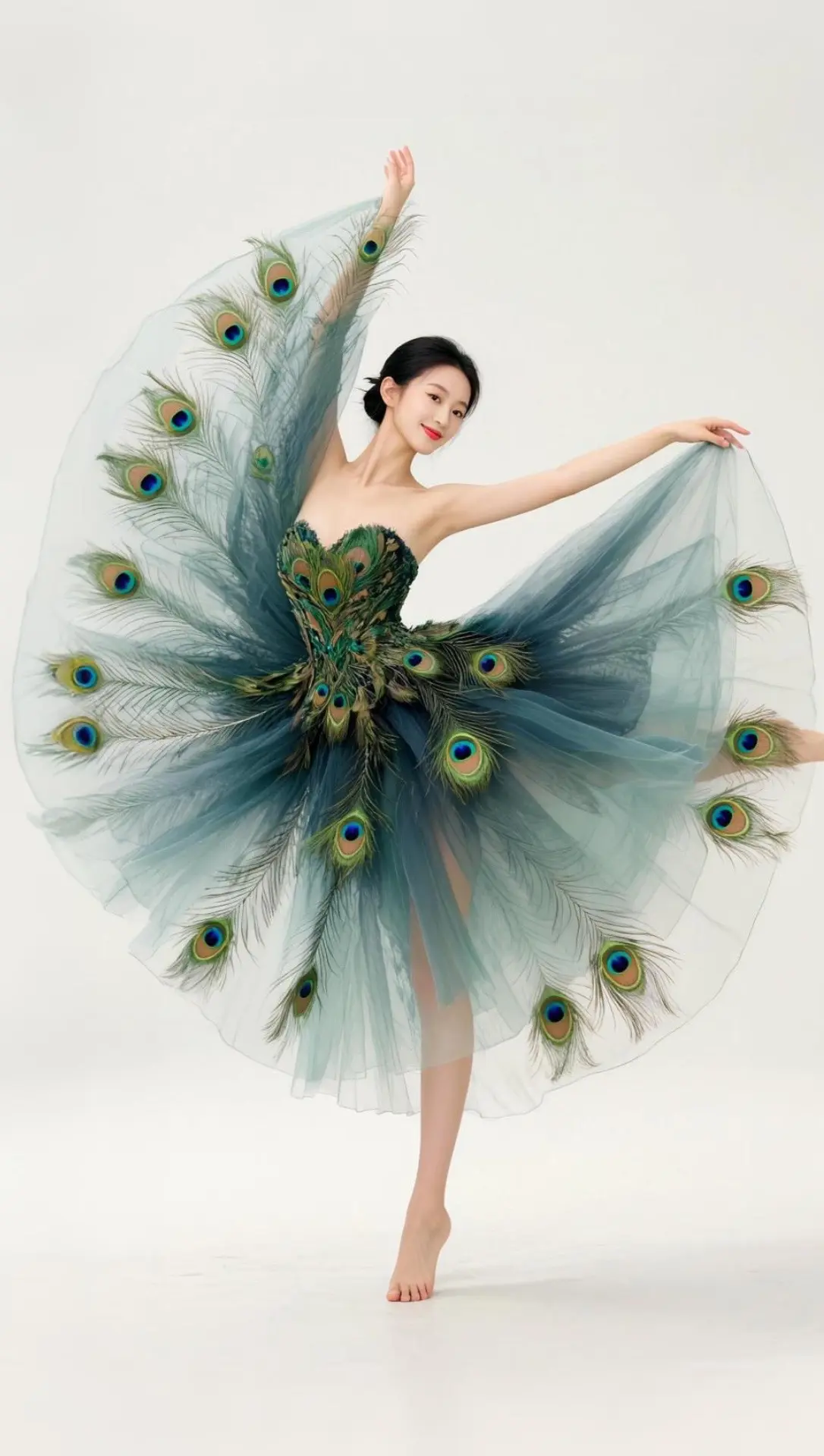 AI孔雀系写真 随变ai随便玩