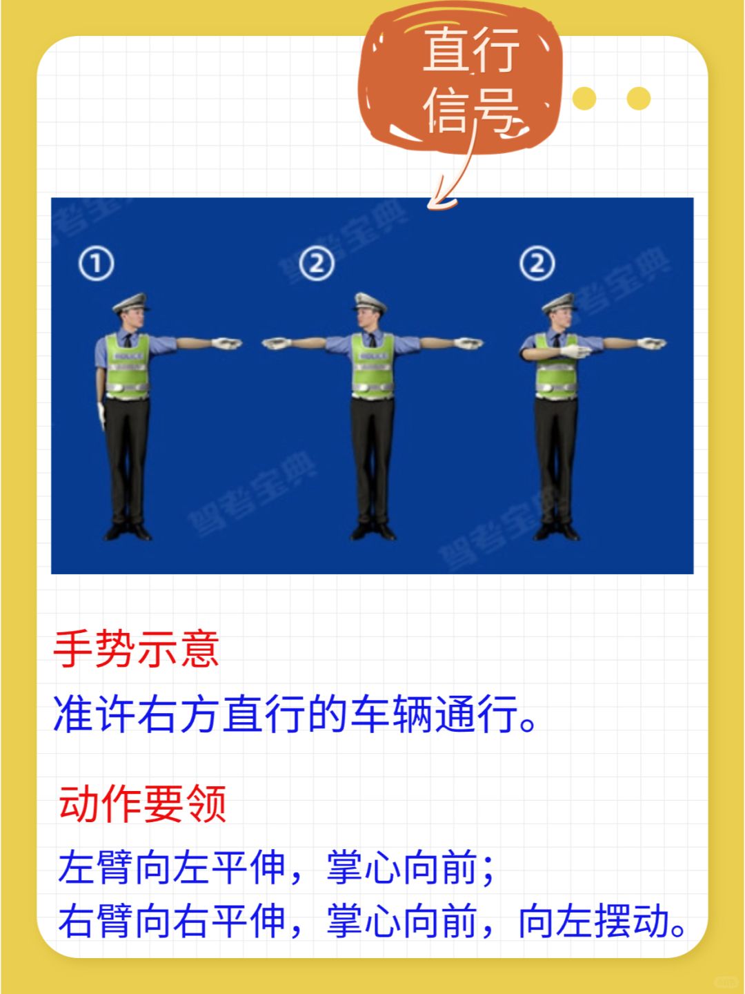 科目一科目四必看！交警手势一次全搞懂！