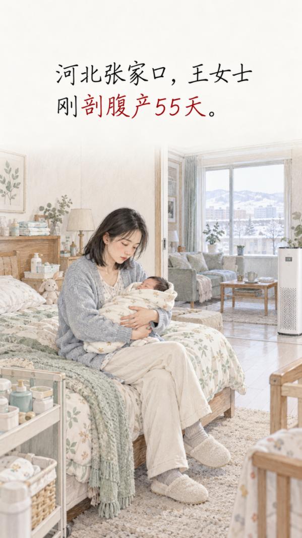 女子产后 55 天，只因挪了一下空气净化器，就被丈夫拿刀威胁。

这件事发生在河