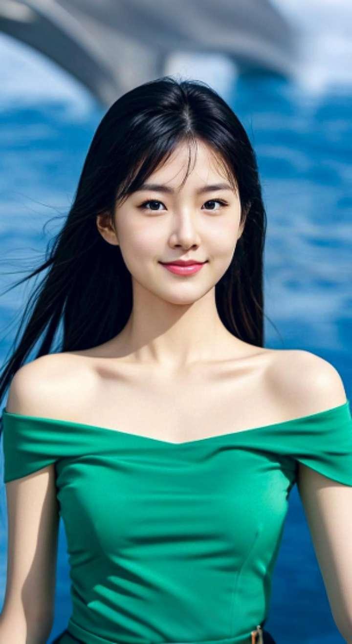 AI扩图 AI蓝幕绿裳情