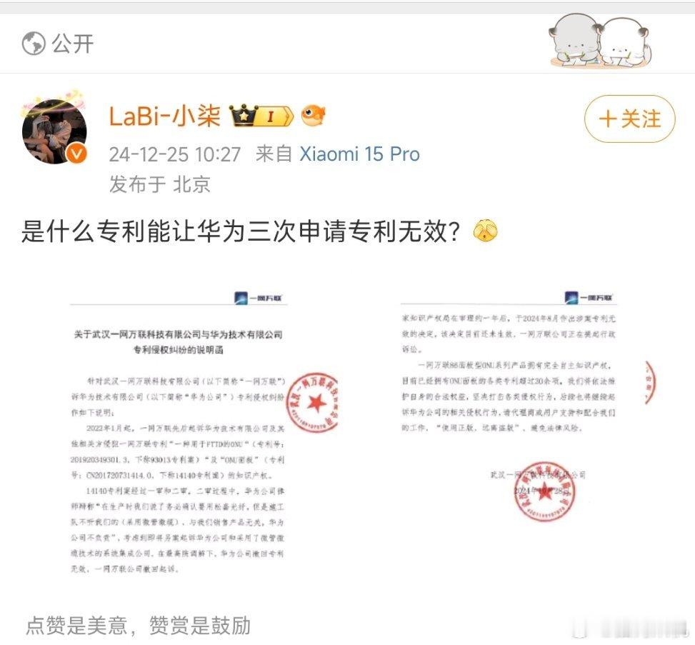 这种公司之间的专利攻防战其实再正常不过，包括起诉知识产权局。对于我来讲，最大的乐