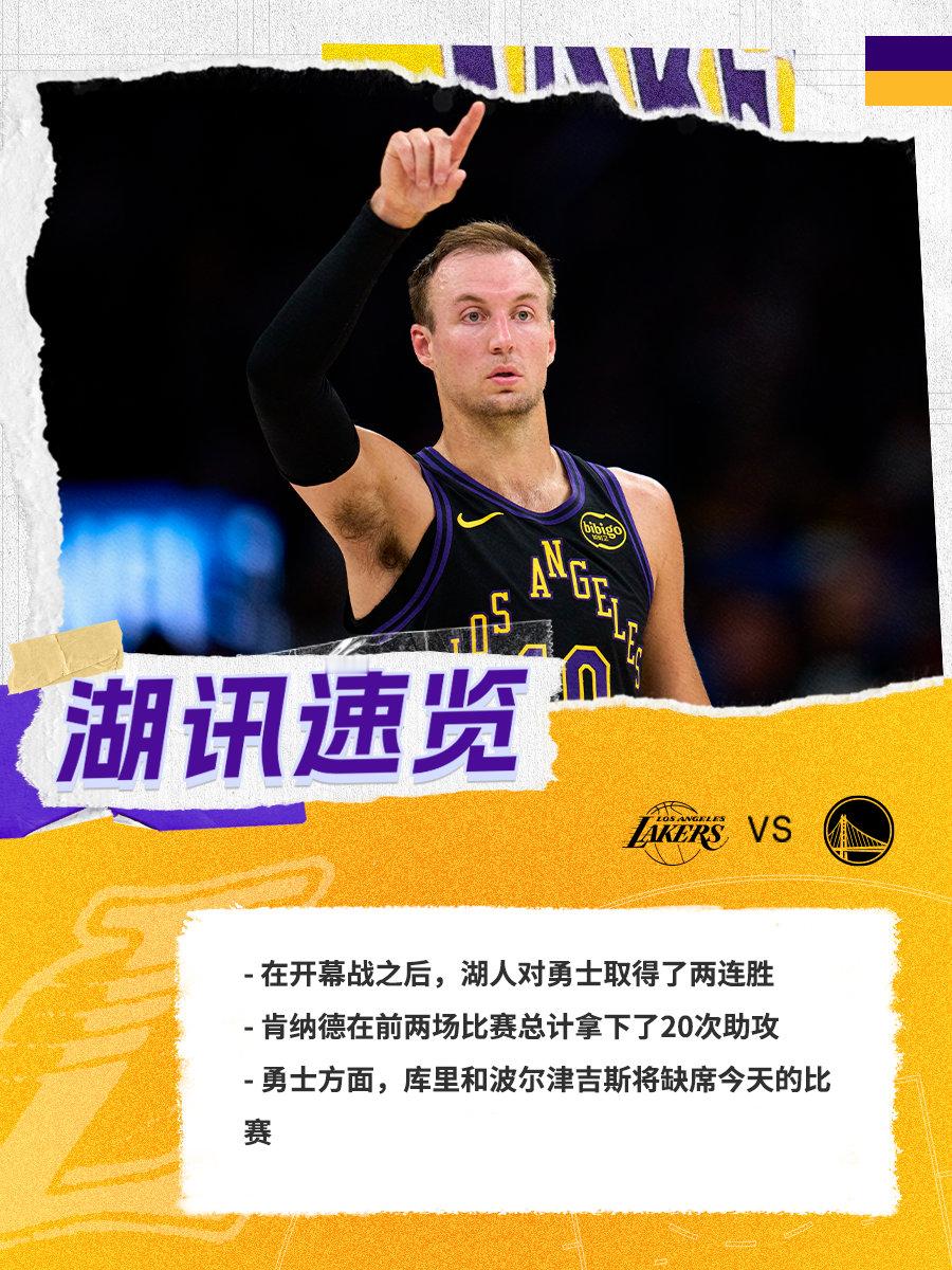 「湖讯速览」湖人vs勇士 湖人国度