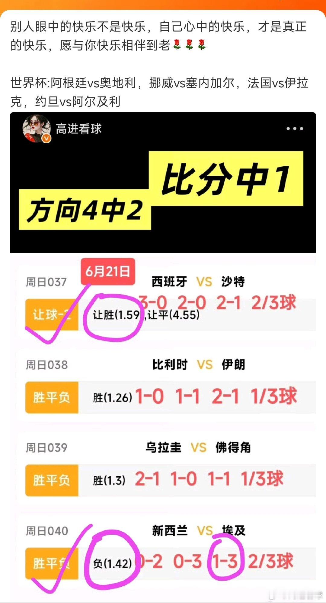 生活是自己的，尽情打扮，尽情可爱呦世界杯:阿根廷vs奥地利，挪威vs塞内加尔，法