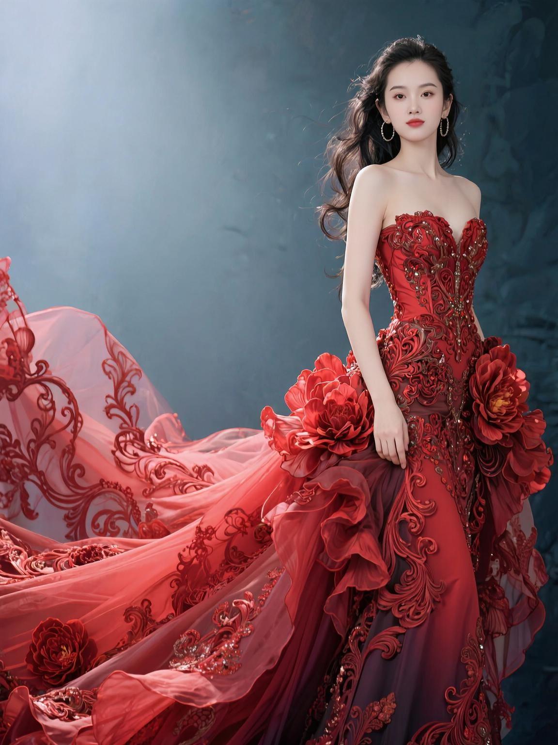 AI重工礼服大片  抖音ai创作 抖音玩法合伙人计划