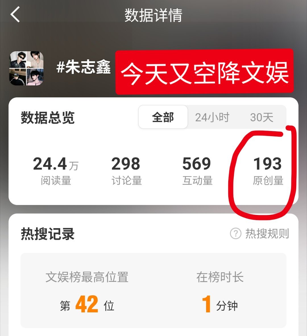 这波谁搞朱志鑫很清楚了吧，不止一次了，上次就已经搞过一次了，工作日周一八点空降，