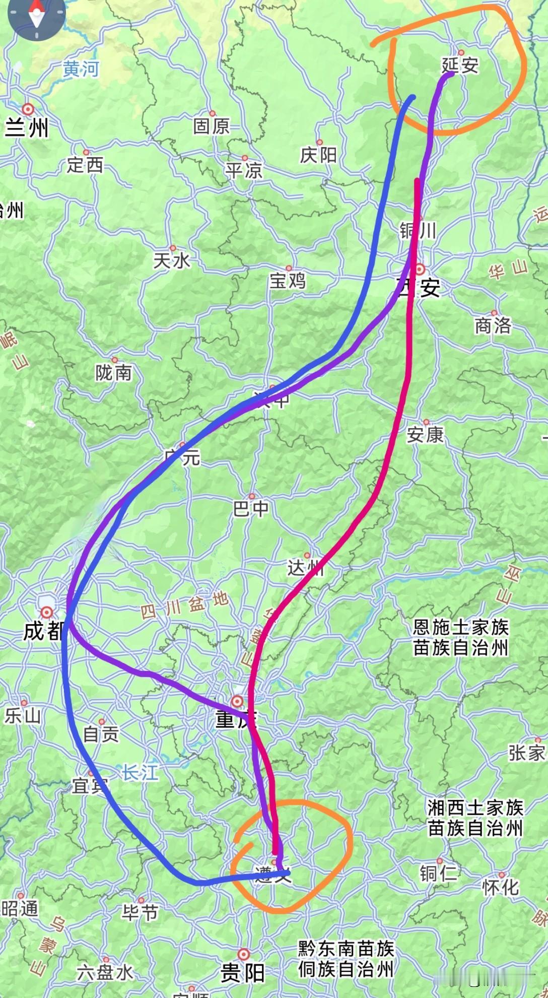 延安和遵义是两座著名的红色城市，随着西安到延安的高铁开通，遵义与延安之间的高铁也