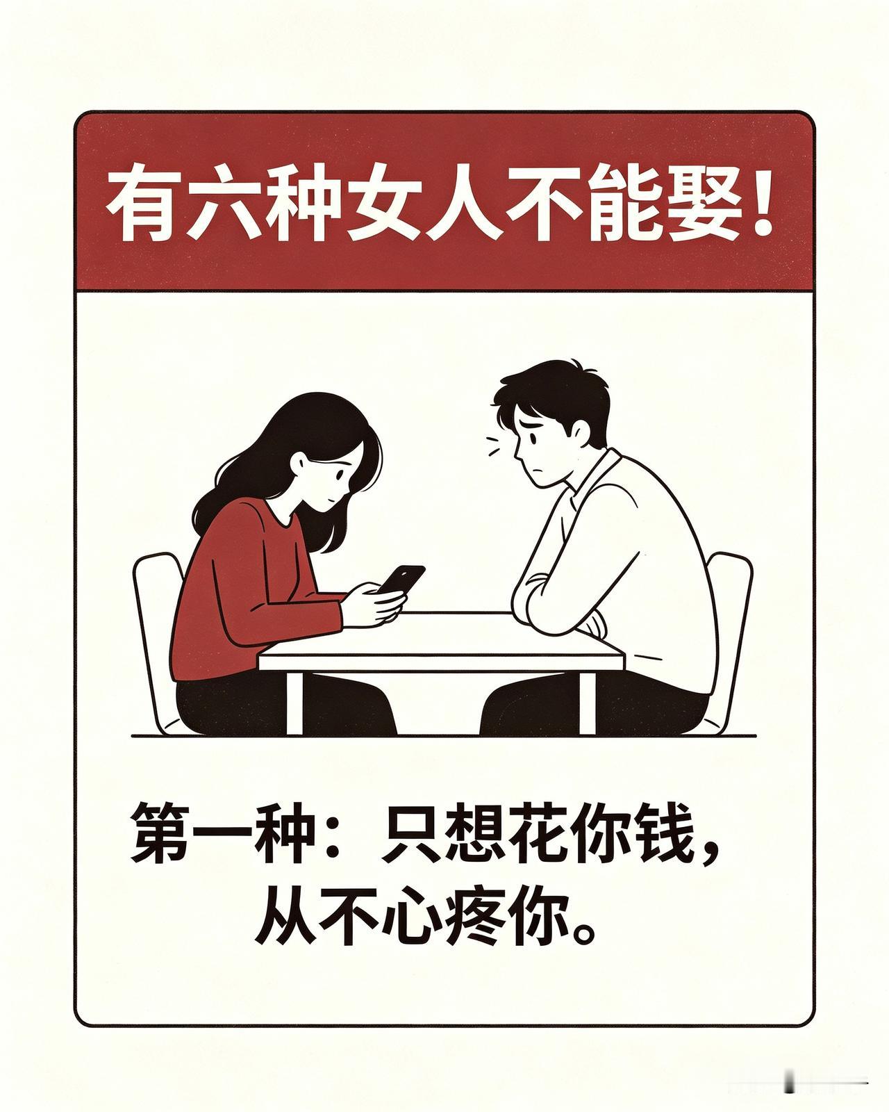 都说有六种女人不能娶！我看了下，确实是有道理的，这样的女人娶回家，真的很麻烦啊！