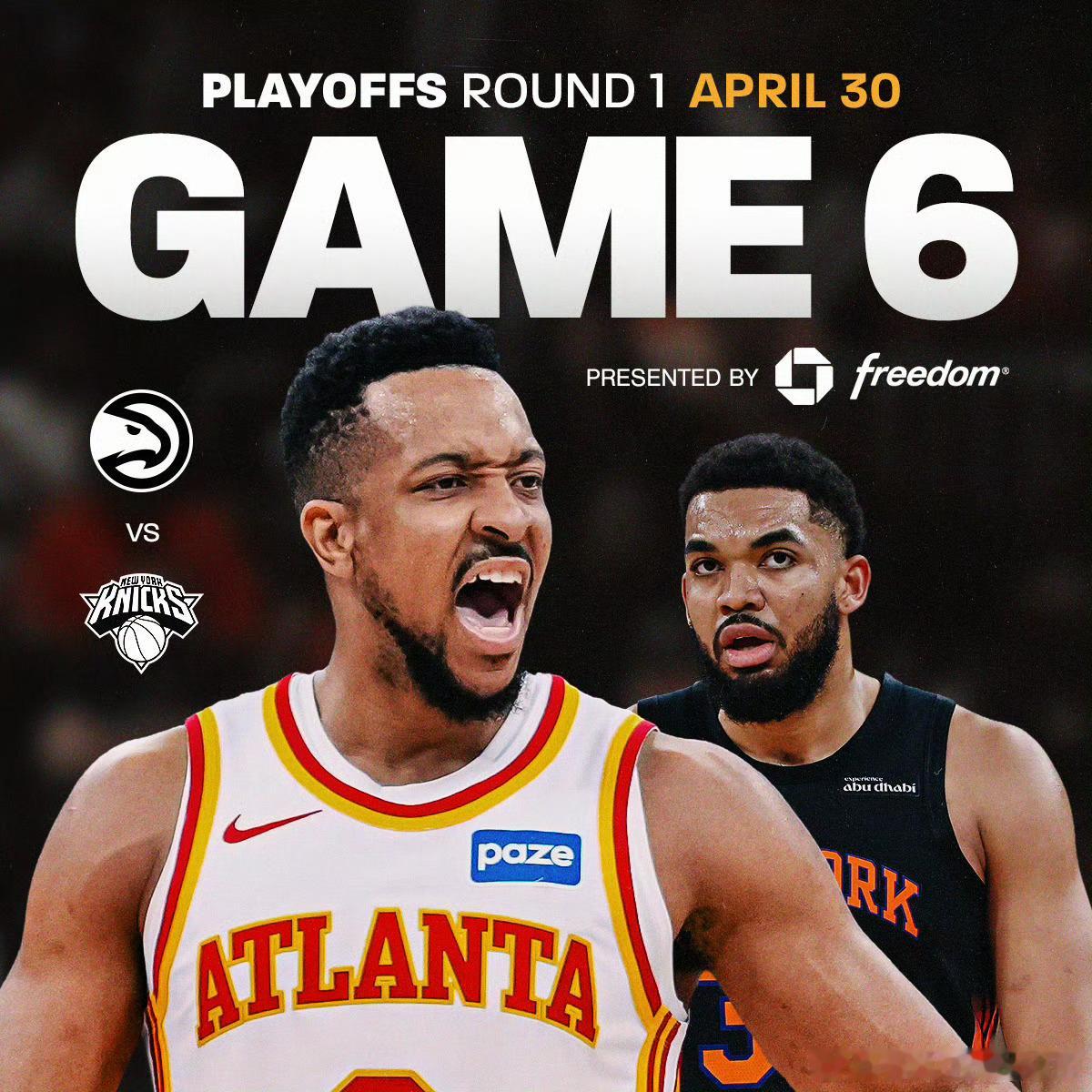 来了。g6对战一触即发！Nba这一场加菜肯定要安排的。老鹰出战尼克斯，我认为明天