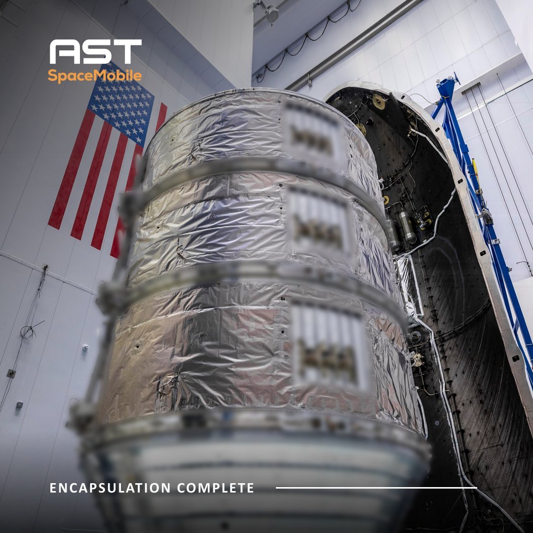 【AST SpaceMobile的蓝鸟8号9号及10号卫星完成整流罩封装即将发射