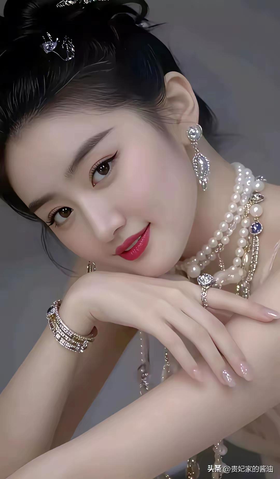 优雅复古风，珍珠与钻石的完美结合，尽显高贵气质。🌟🍎💝🌴