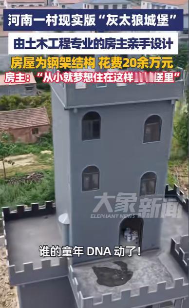 5月17日，河南商丘宁陵县程楼乡一个小村庄里，一栋造型奇特的房子突然爆火全网，网