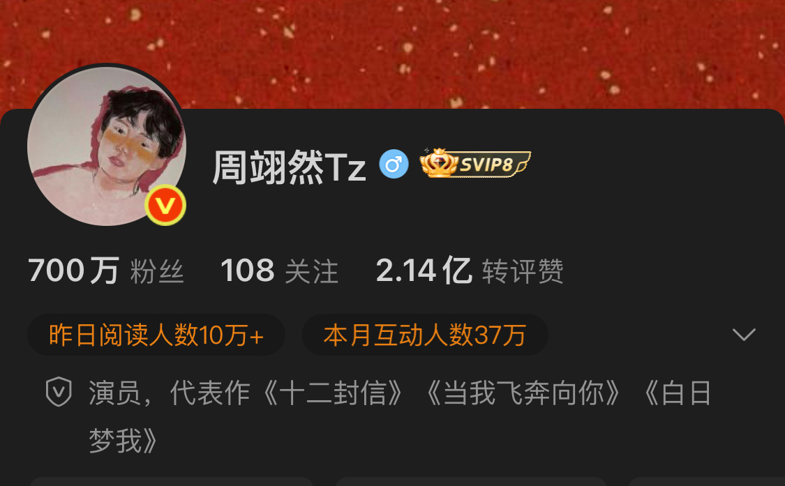 抢到周翊然红包的欢迎来看《翘楚》