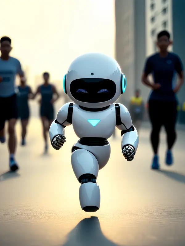 运动平衡
在马拉松赛道上，路况复杂多变，机器人要保持稳定的运动平衡并非易事。路面