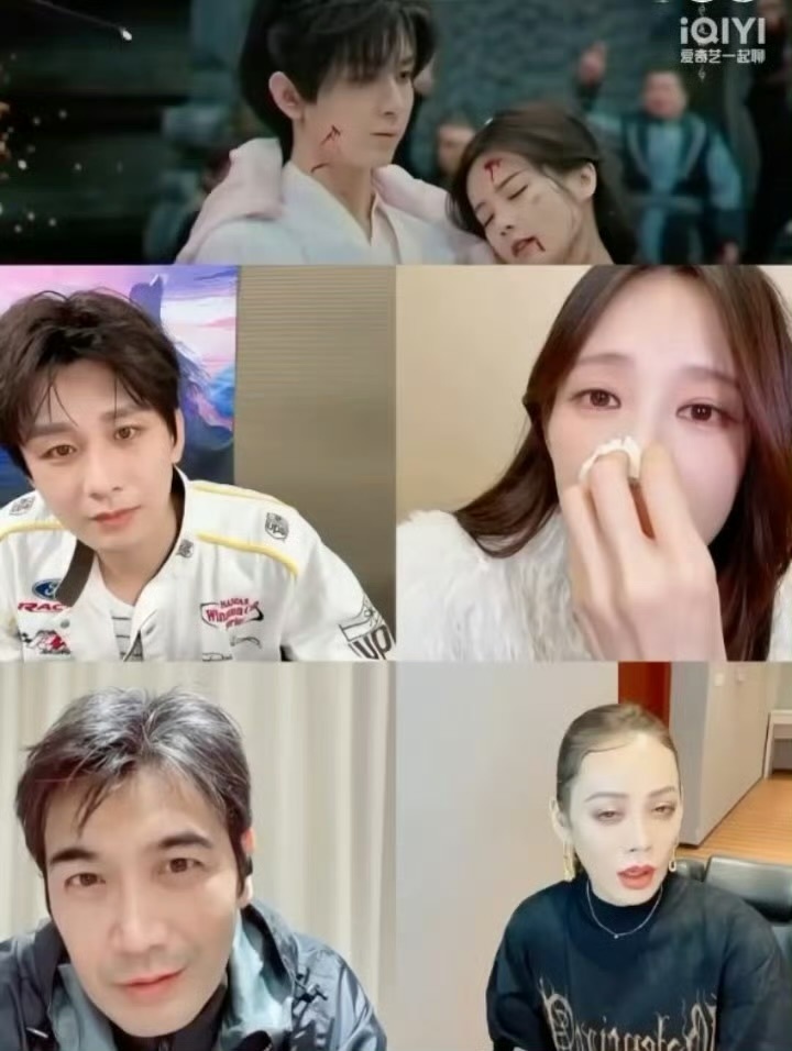 成毅李一桐看万箭穿心名场面哭了，人活着就是为了看到万箭穿心名场面这一天[泪] ​