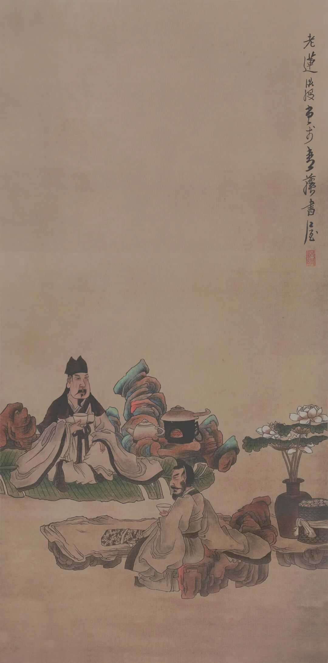 陈洪绶，号老莲，明末画坛奇才，与崔子忠并称南陈北崔，连鲁迅都盛赞他的画是一代绝作
