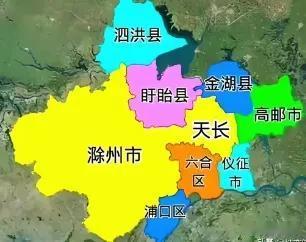 谁知道为什么有这样奇怪的地界划分吗？有何意义？那就是安徽省滁州市的天长县地图。