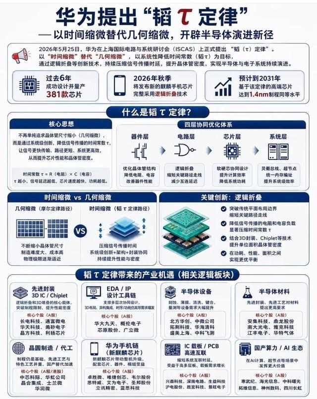 日内横空出世的最牛题材！ 华为 重磅宣告新技术将提高芯片效率和速度！
今年5月，