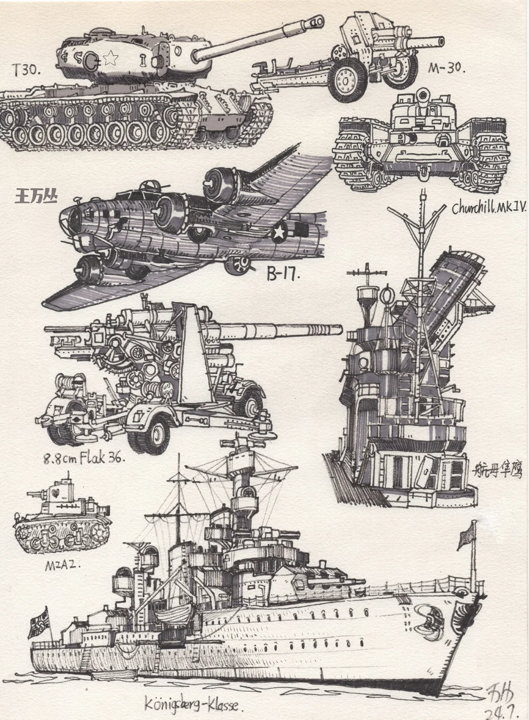 速写存档｜二战武器小记
