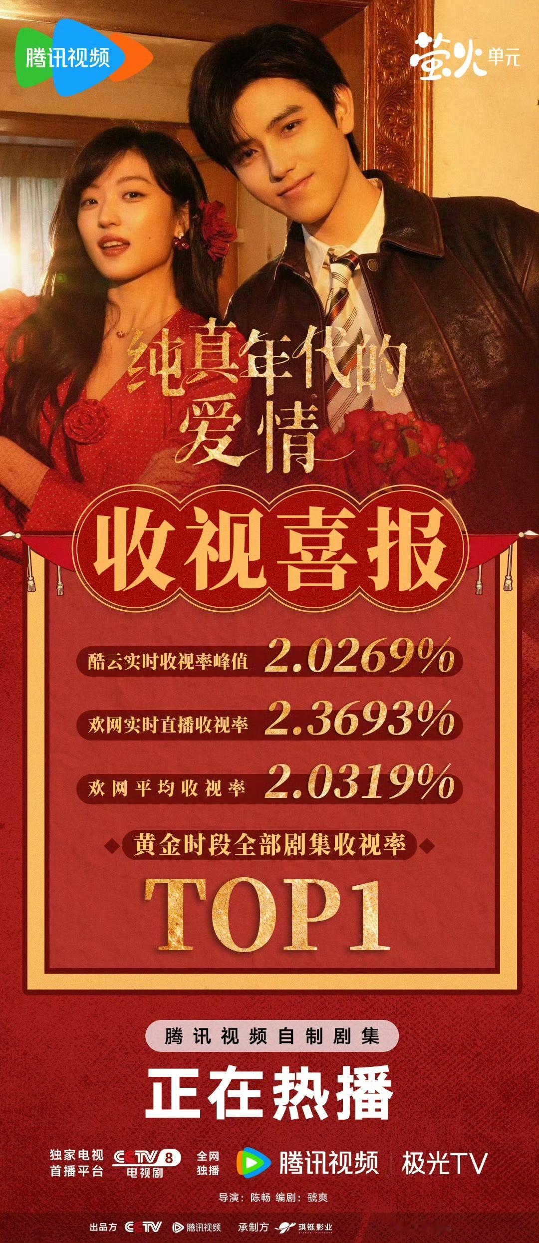 纯真年代的爱情 我的评分：陈飞宇孙千新剧热度登顶top1陈飞宇与孙千的搭档适配度