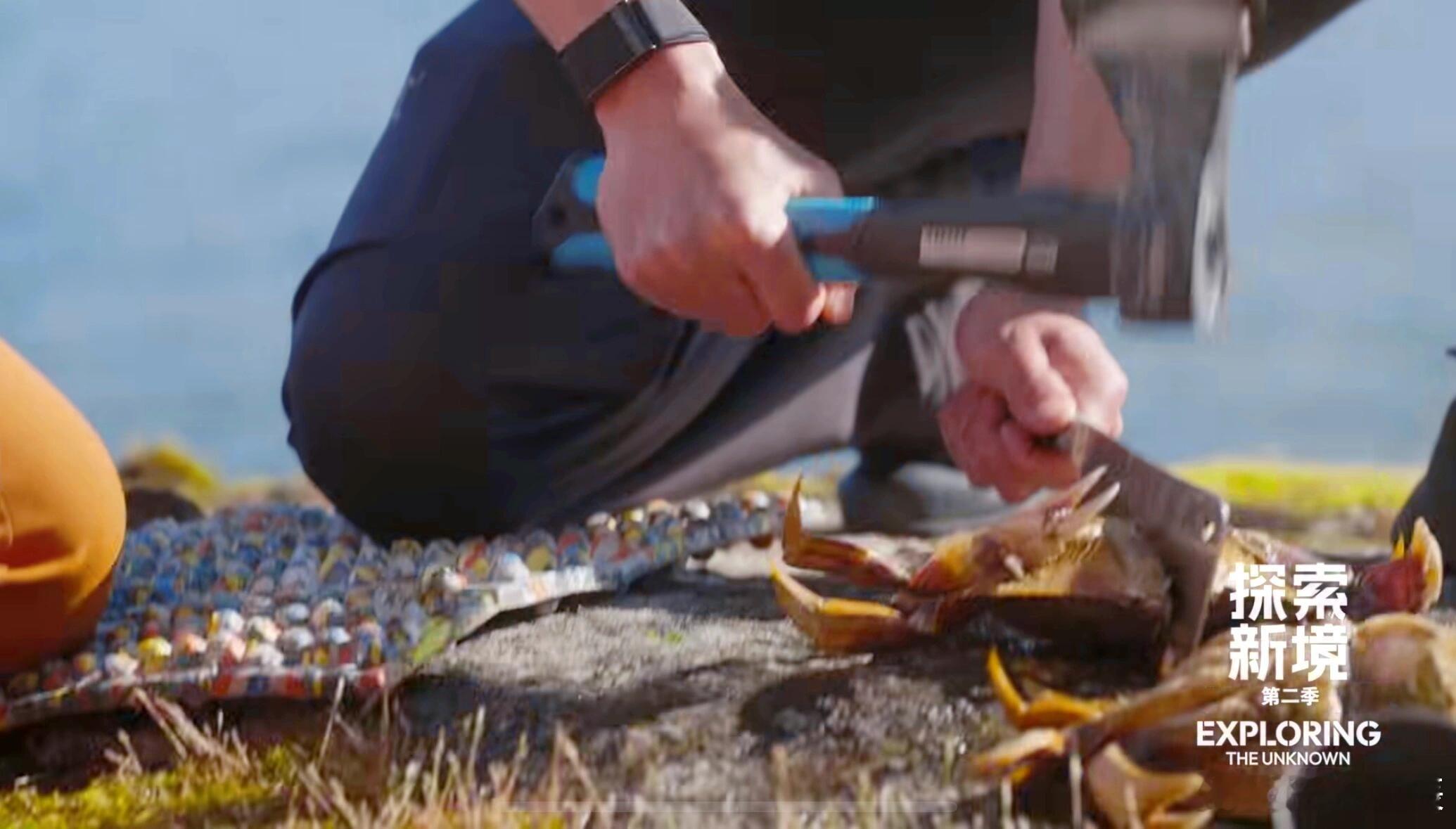 王一博吃个海鲜斧子都用上了 看王一博吃海鲜笑不活！刀砍不利索直接拎起斧子敲，继手