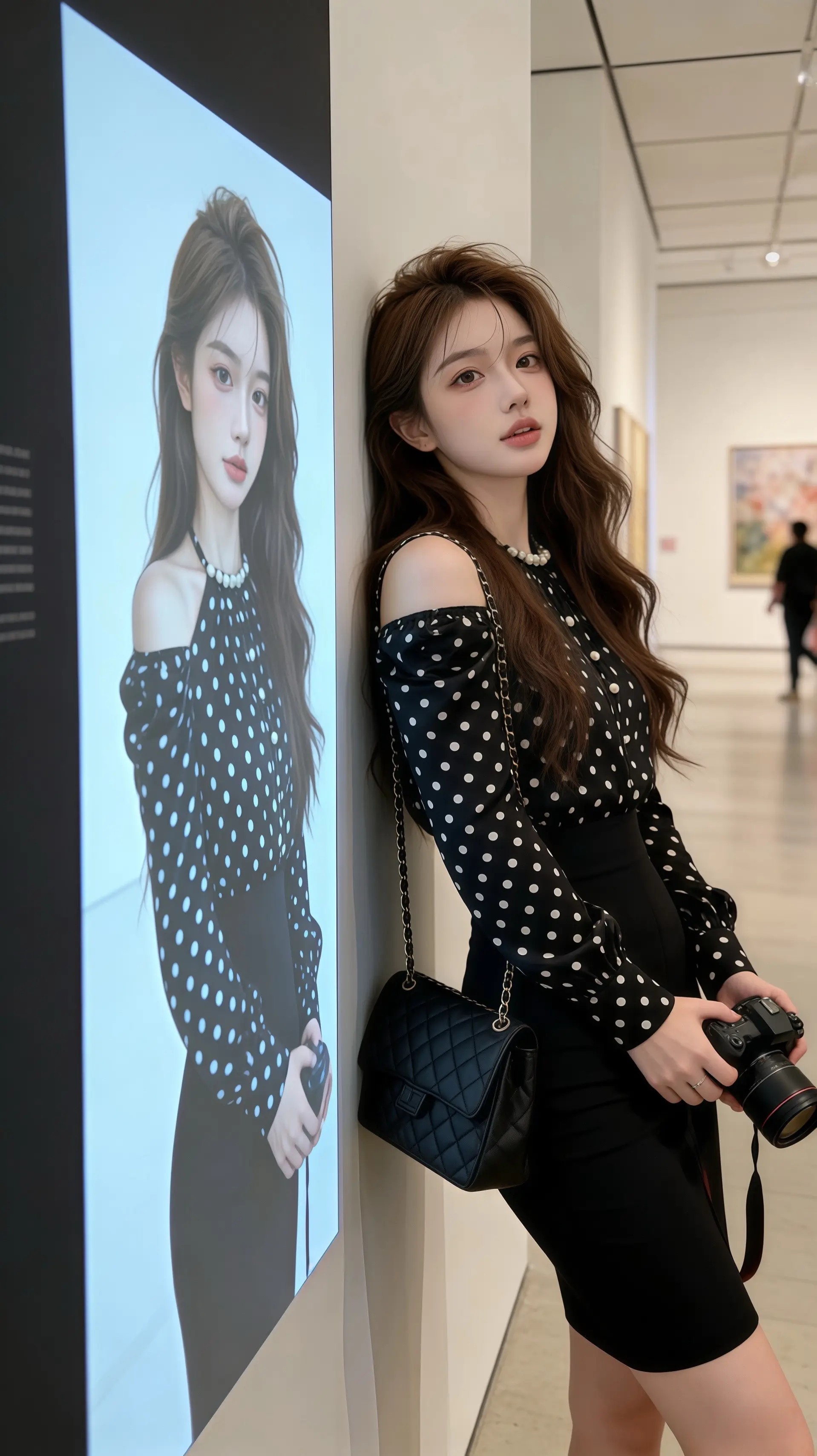 被易梦玲的中式美征服了法式鱼骨裙自带白月光滤镜姚安娜淡蓝色流光长裙造型...