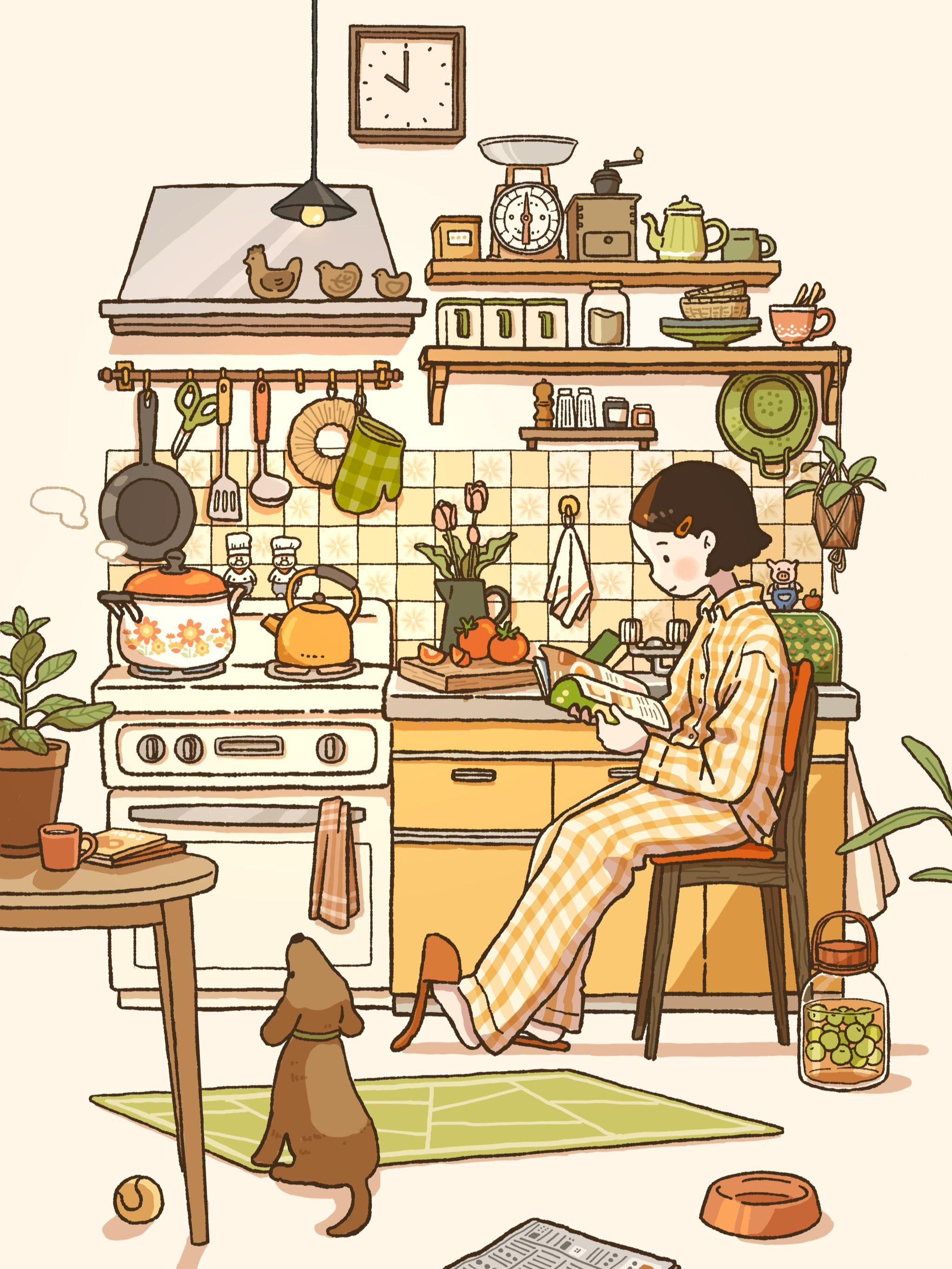 夏日企画壁纸头像 marunoki_maru / まるのき描绘着可爱且让人感到放