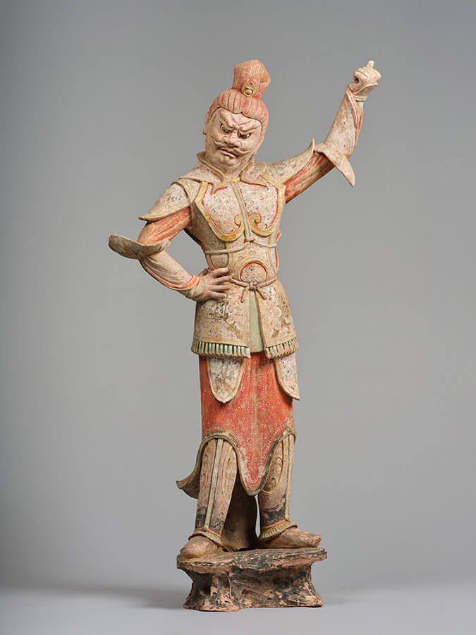 日本静嘉堂文库藏唐代彩绘彩陶武士俑 ​​​