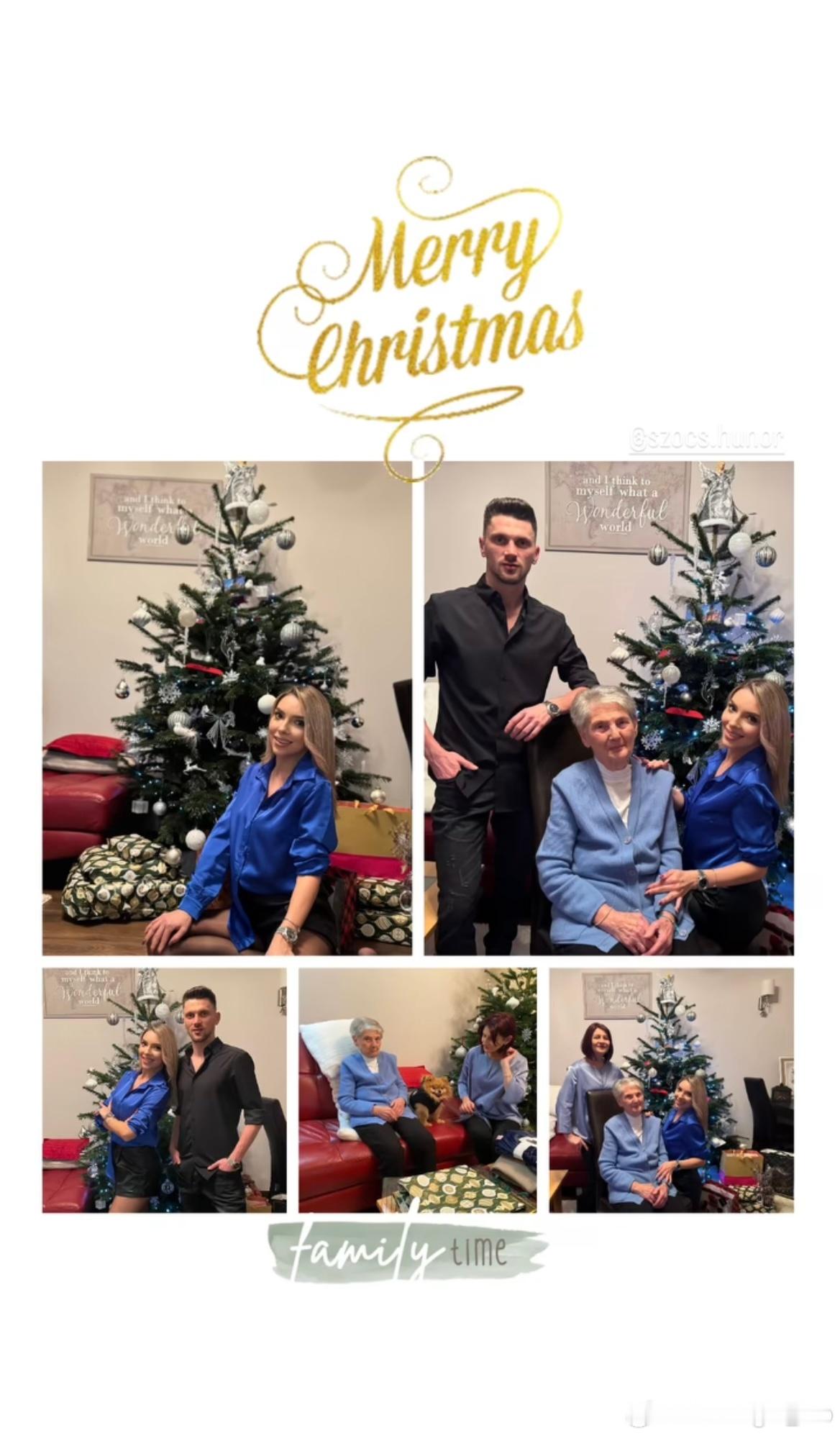 斯佐科斯和家人共度圣诞节 