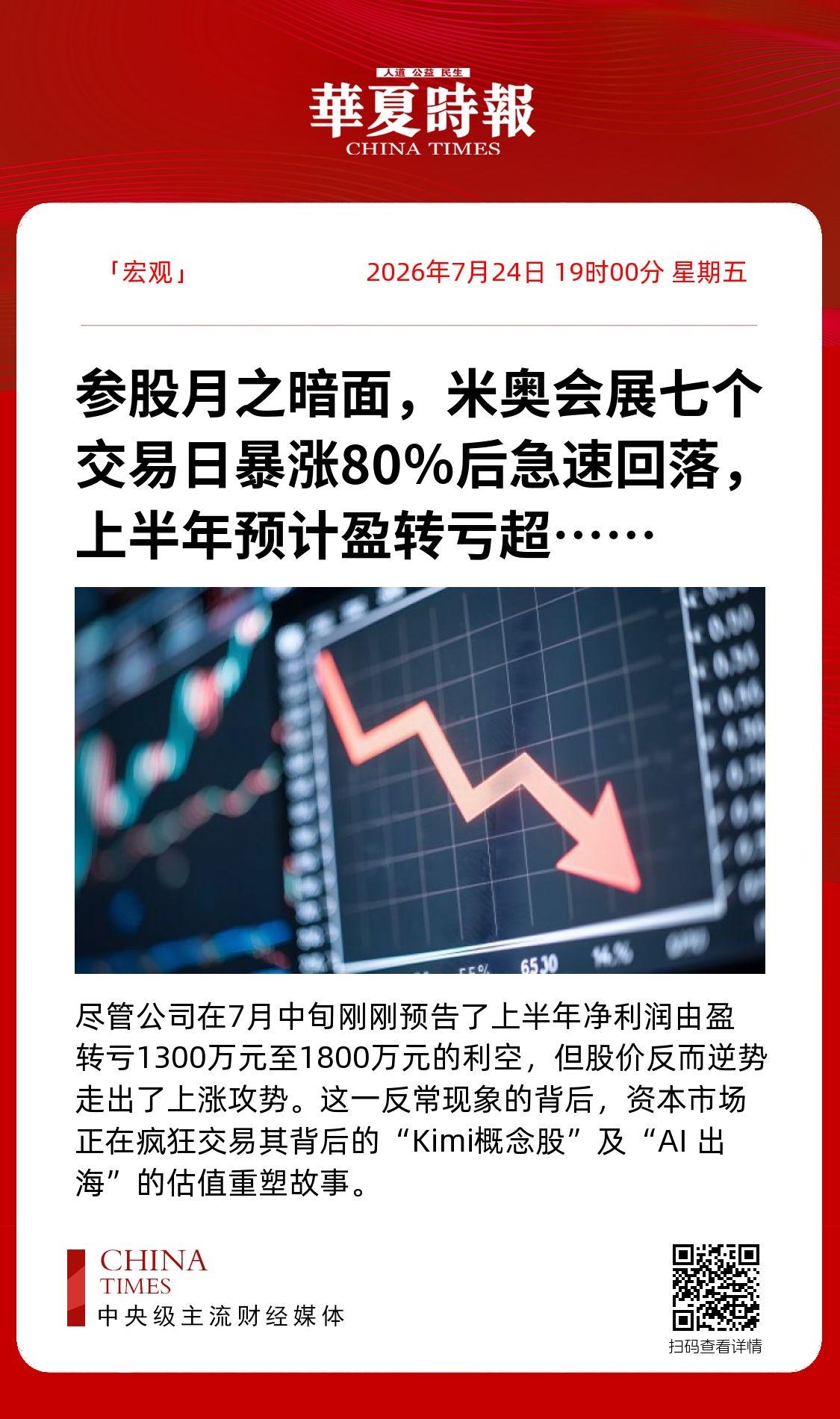 天使投资人、资深人工智能专家郭涛接受《华夏时报》记者采访时指出，米奥会展本轮股价