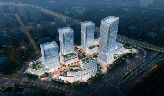 【石家庄高铁片区商务核心区14号地块项目北塔楼封顶】近日，石家庄高铁片区商务核心