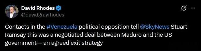 天空新闻记者大卫·罗兹表示，“委内瑞拉反对派成员”联系了他所在的新闻机构，告知马