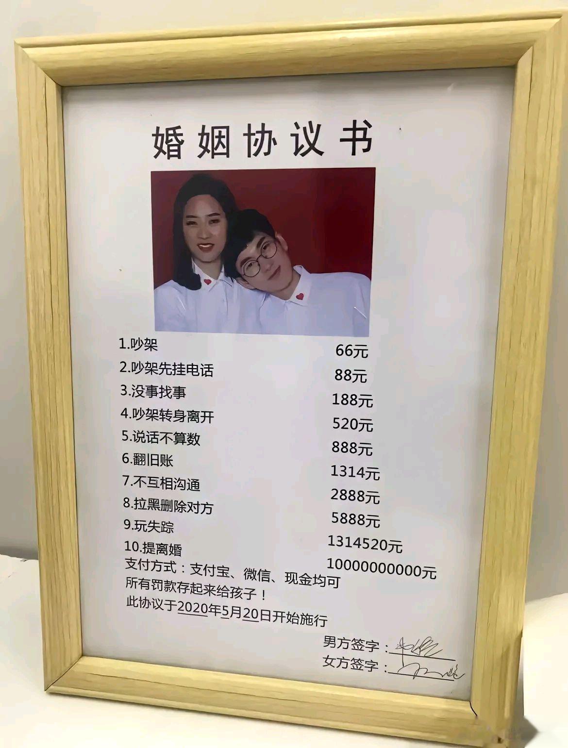 准备结婚的，可以参考着做个结婚协议书。 #镜头里的欢乐瞬间# ​​​