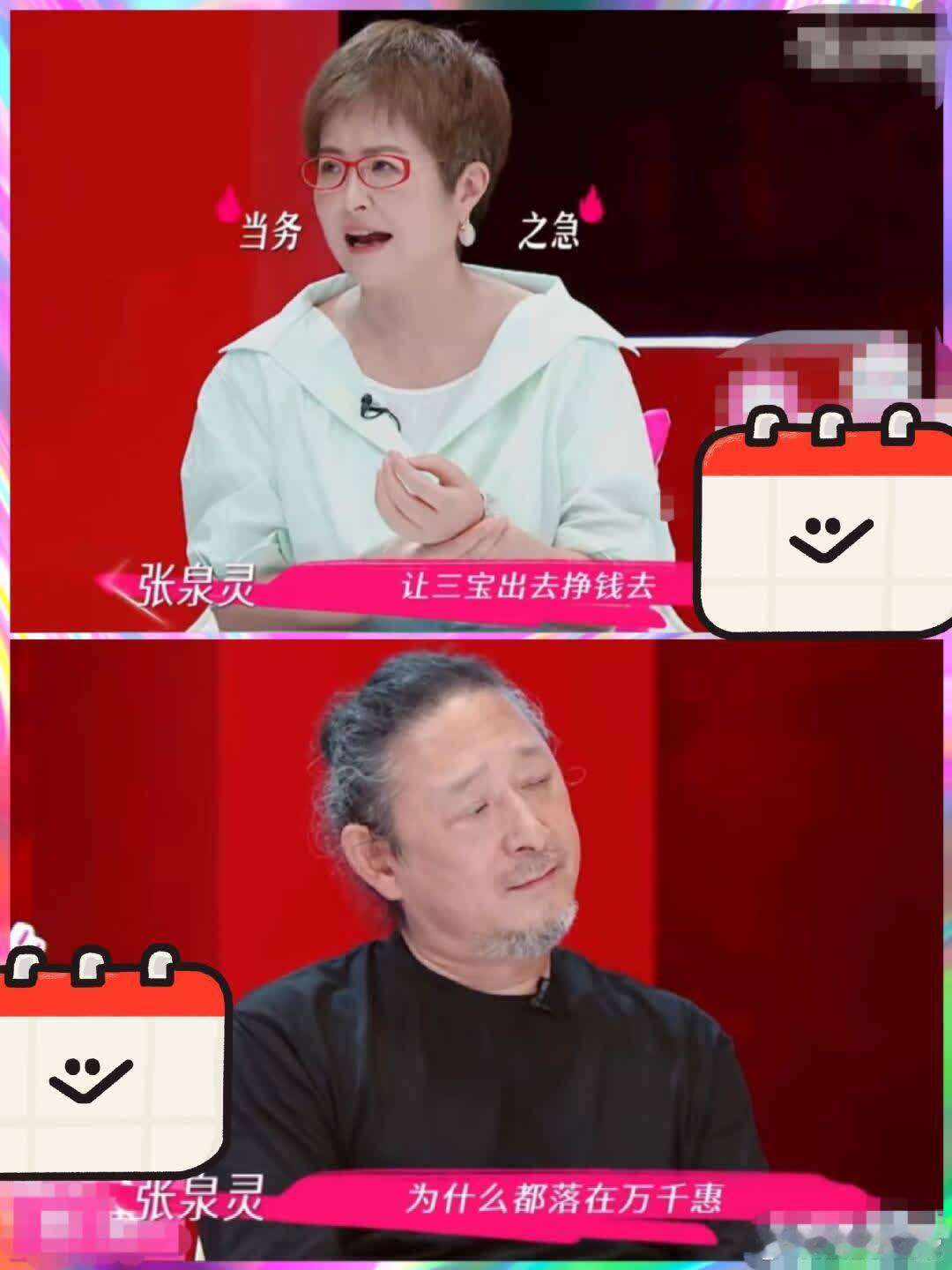 张泉灵“让三宝出去挣钱去”太敢说了 节目看到这里感觉越来越好看了，是因为有了张泉