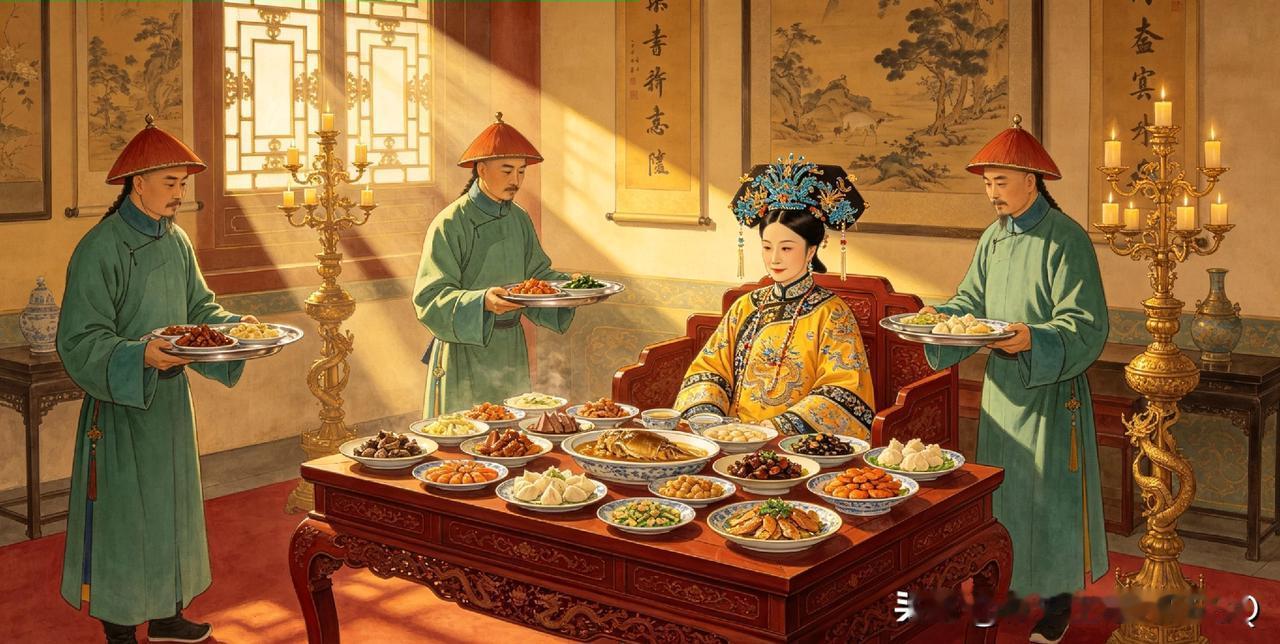 慈禧西逃，破碗吃米粥也是香的！
 
谈及慈禧的饮食，是晚清历史最具象的冷暖缩影，