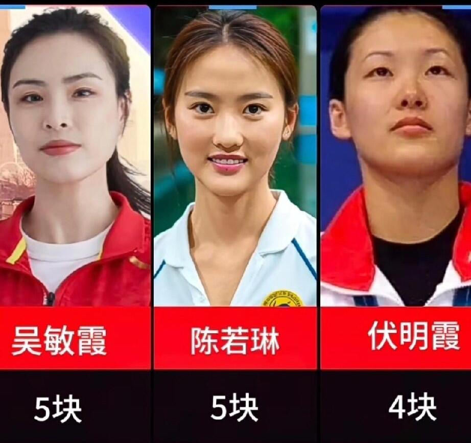 这些女运动员都曾为国家的体育事业作出不少贡献，她们拿了很多奖牌，有乒乓球运动员，