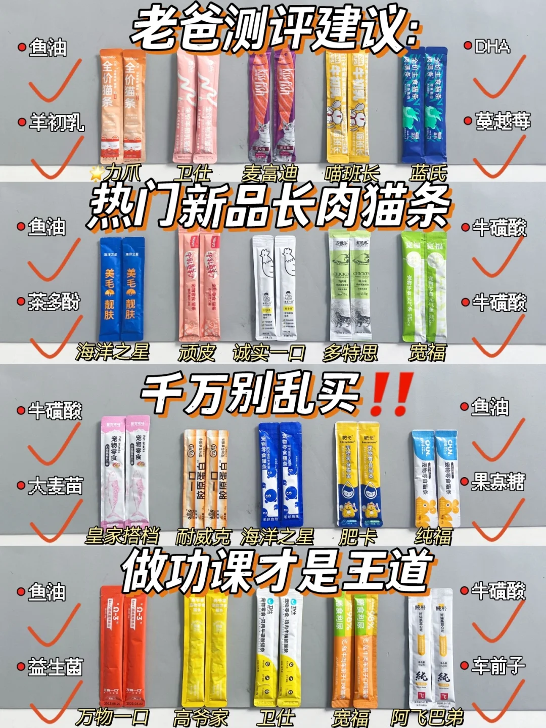 老爸测评诚不欺我！新品猫条跟着选准没错！