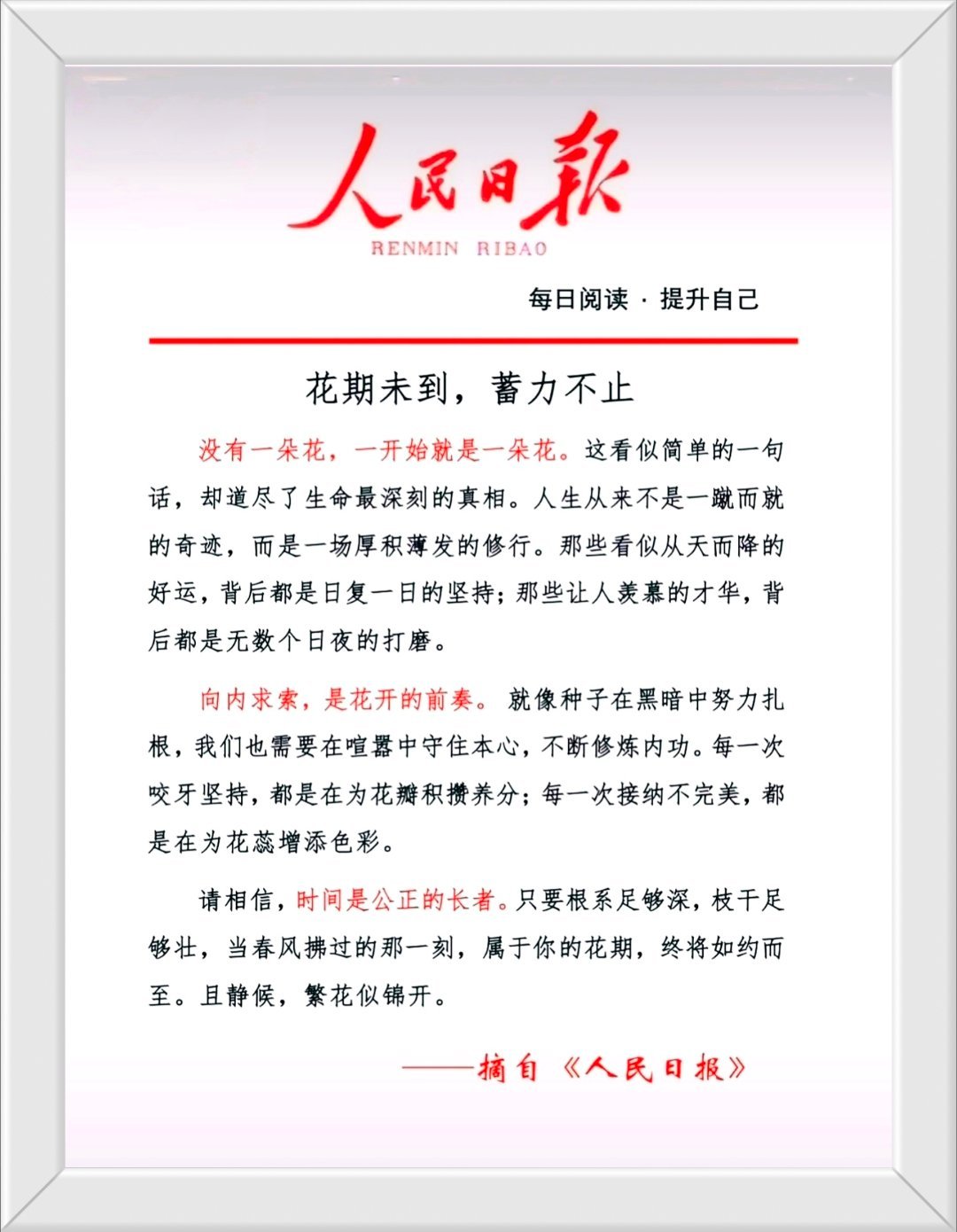 没有一朵花，一开始就是一朵花。这看似简单的一句话，却道尽了生命最深刻的真相。人生